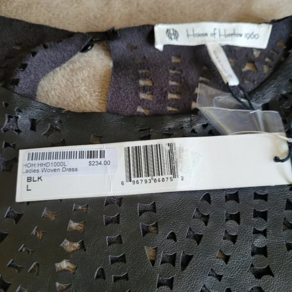 House of Harlow 1960 pleather cutout dress size large - Picture 15 of 16